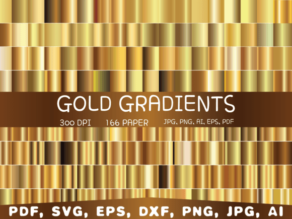 Download Gold Gradient Digital Paper, Background - Gold Collection